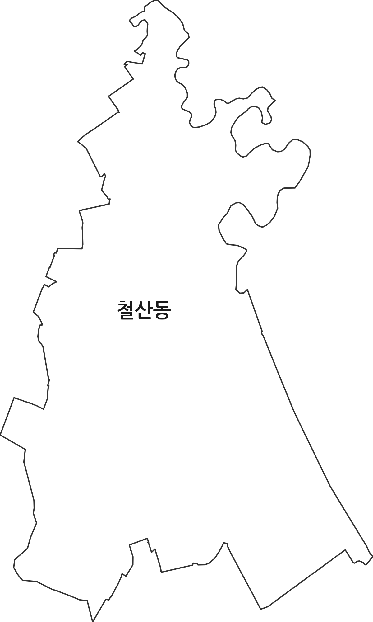 경기도 광명시 철산동 법정동 행정구역 경계 지도