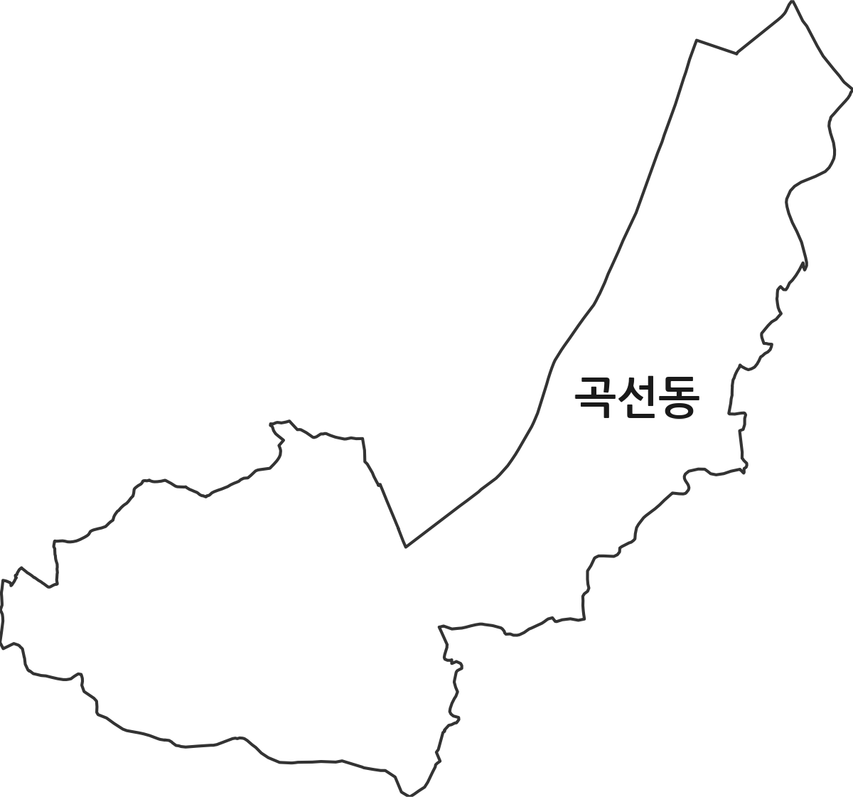 경기도 수원시 권선구 곡선동 행정동 행정구역 경계 지도