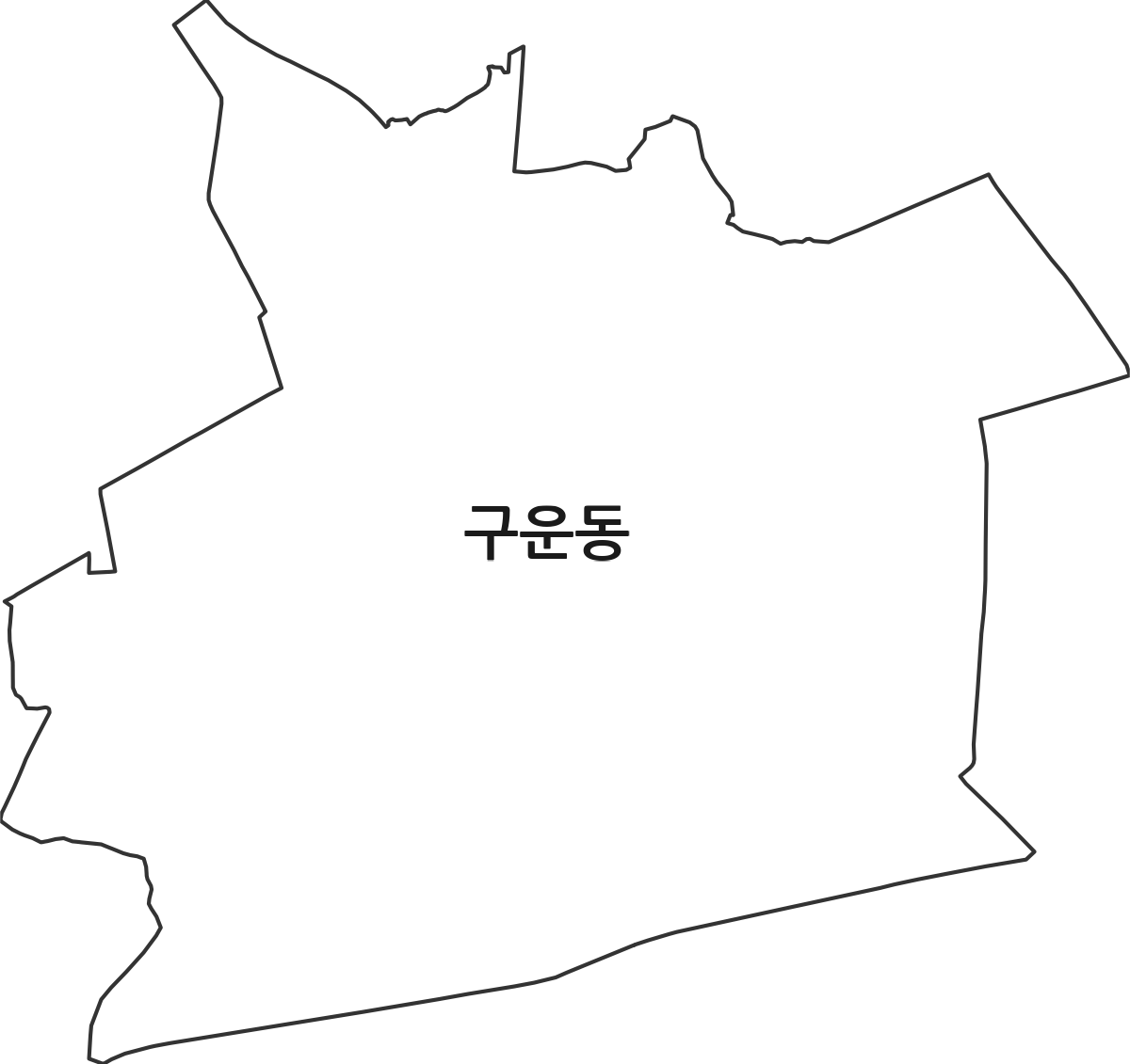 경기도 수원시 권선구 구운동 행정동 행정구역 경계 지도