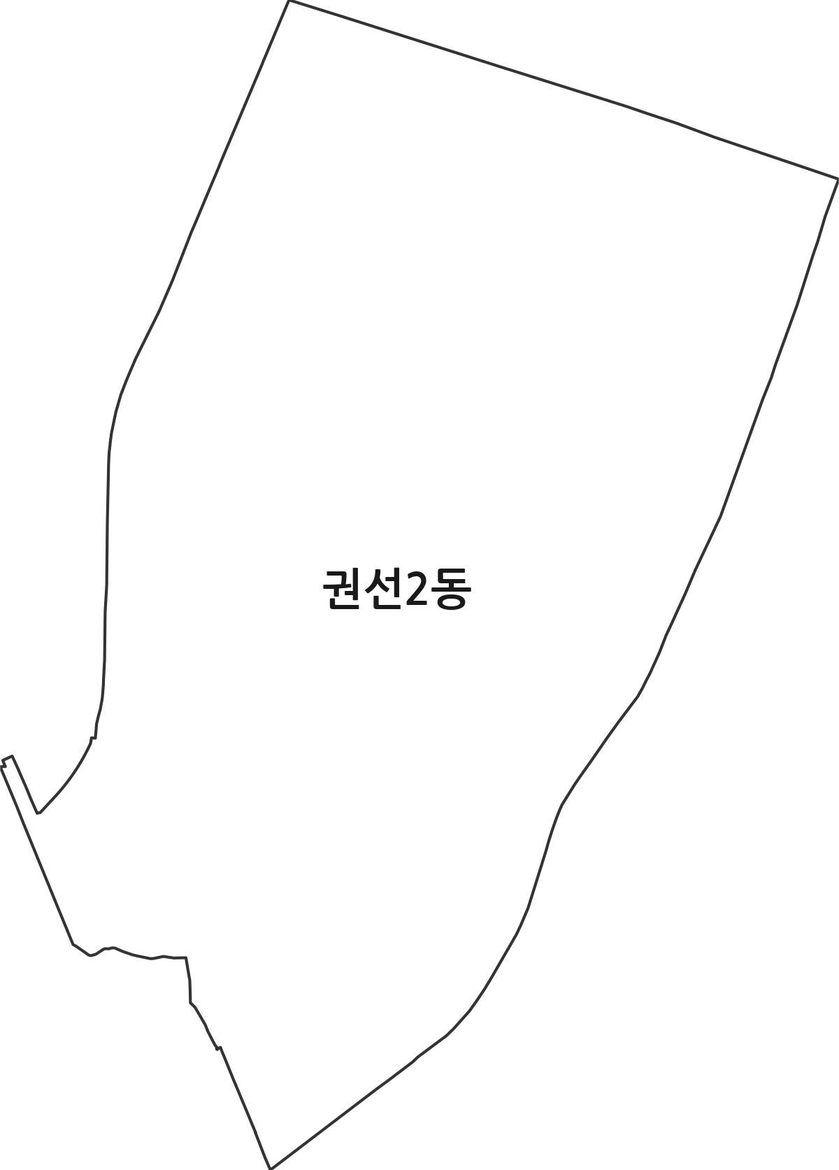 경기도 수원시 권선구 권선2동 행정동 행정구역 경계 지도