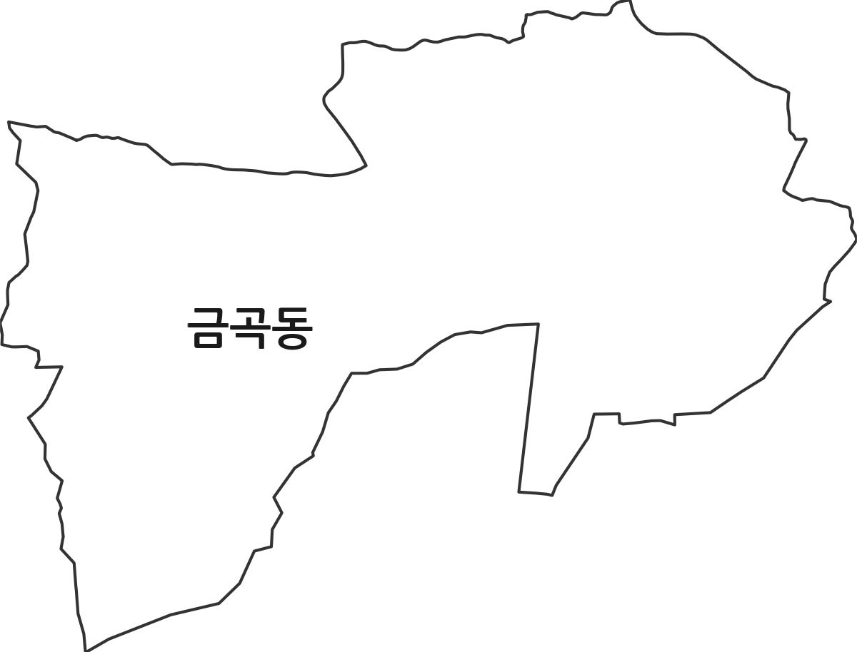 경기도 수원시 권선구 금곡동 행정동 행정구역 경계 지도