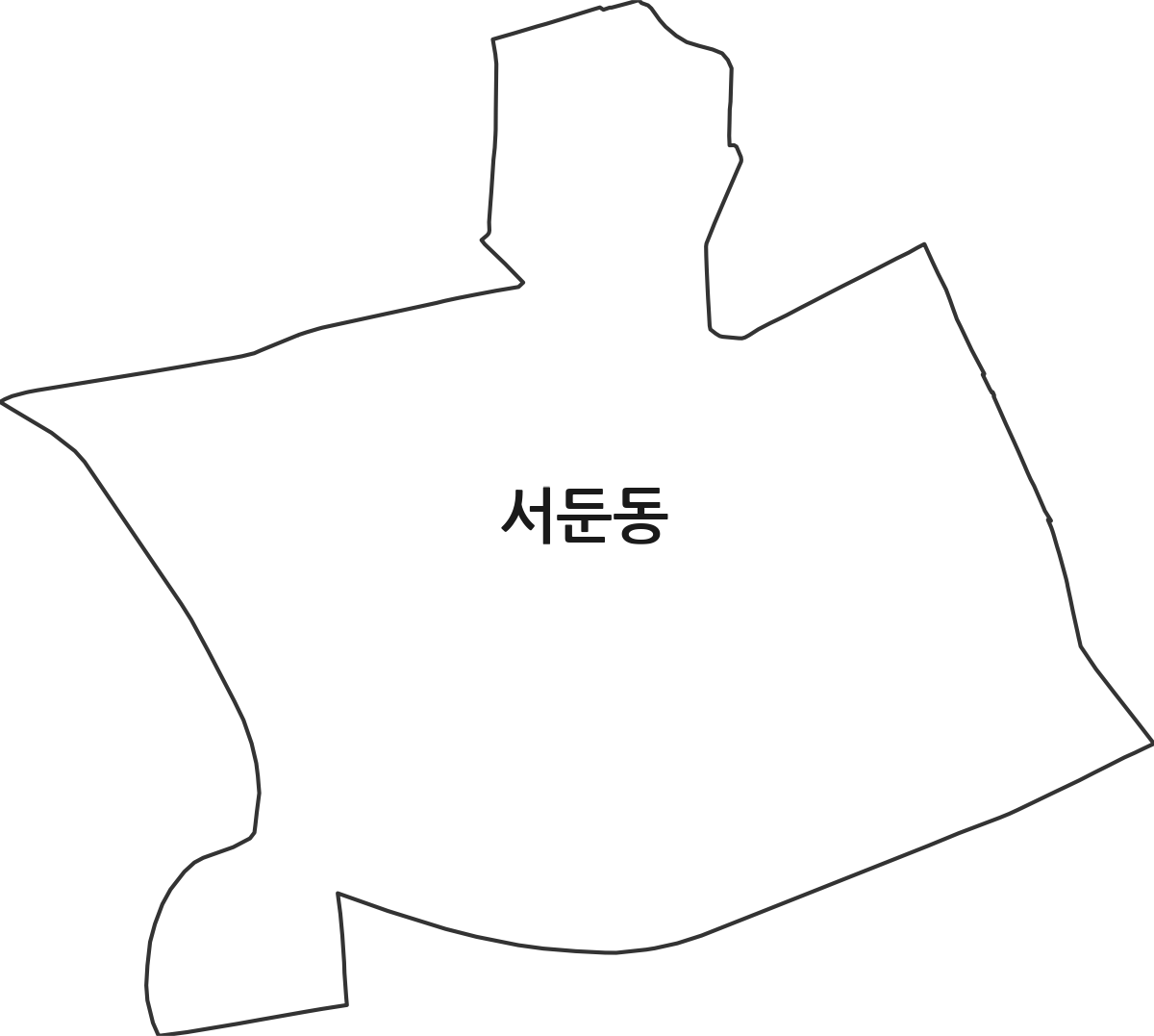 경기도 수원시 권선구 서둔동 행정동 행정구역 경계 지도