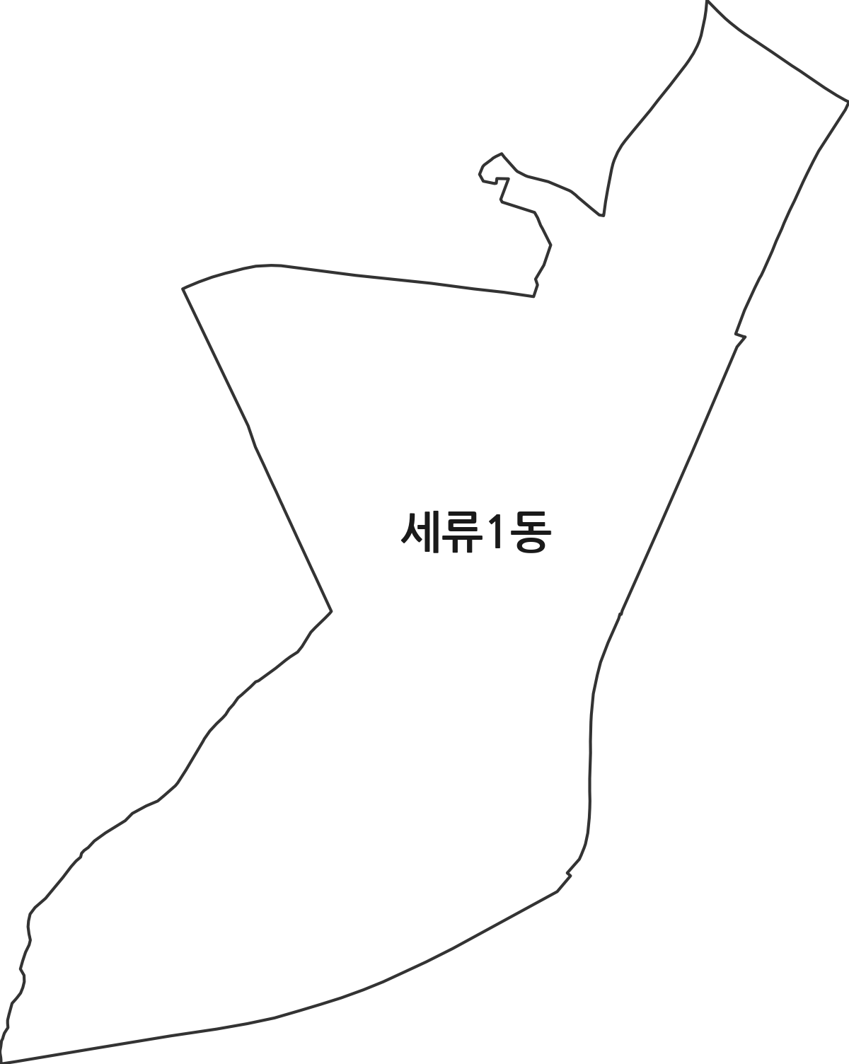 경기도 수원시 권선구 세류1동 행정동 행정구역 경계 지도