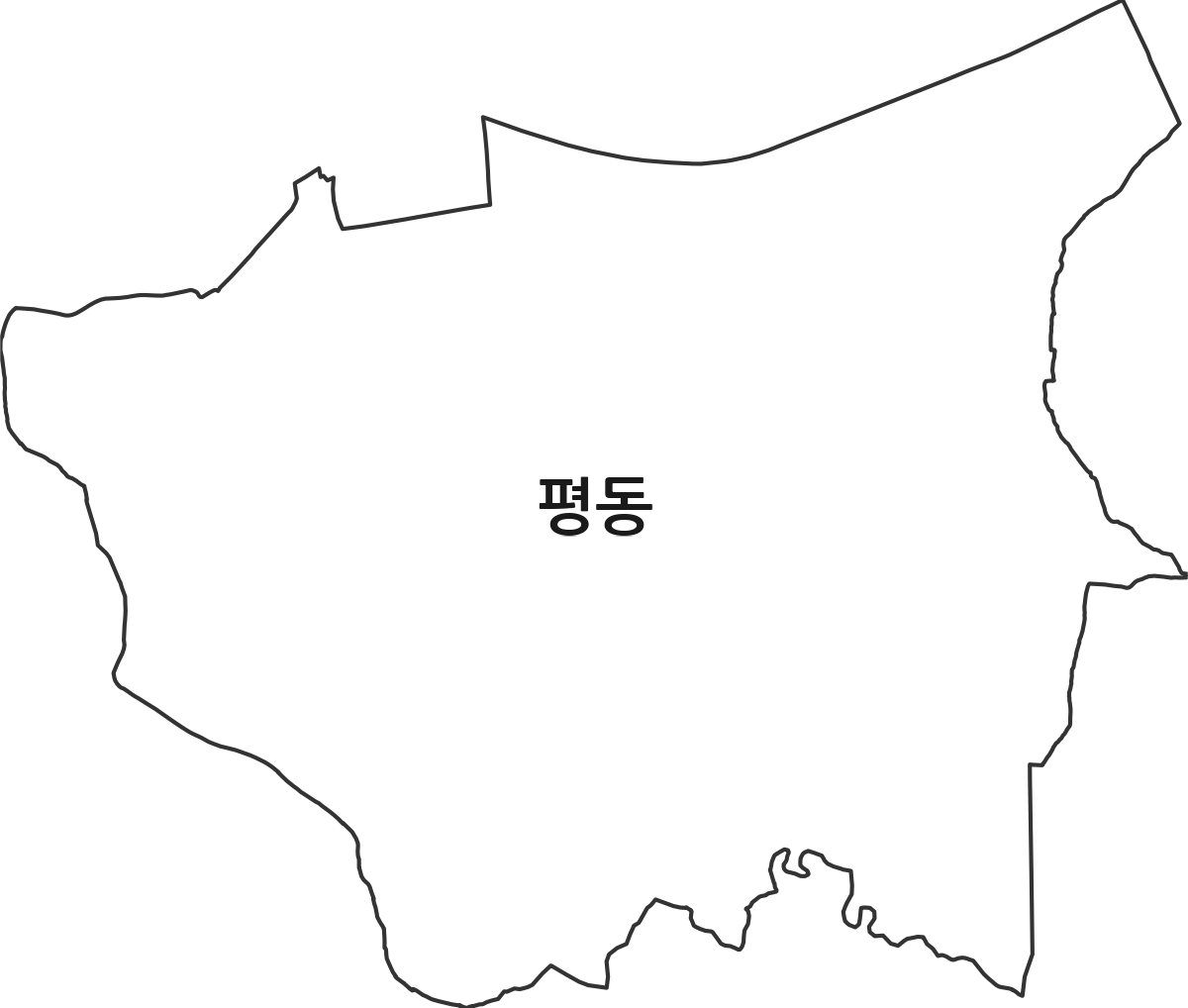 경기도 수원시 권선구 평동 행정동 행정구역 경계 지도