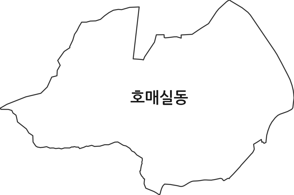 경기도 수원시 권선구 호매실동 행정동 행정구역 경계 지도