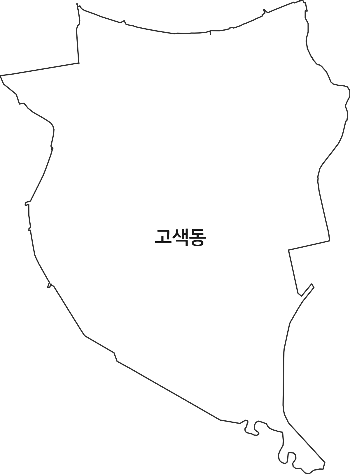 경기도 수원시 권선구 고색동 법정동 행정구역 경계 지도