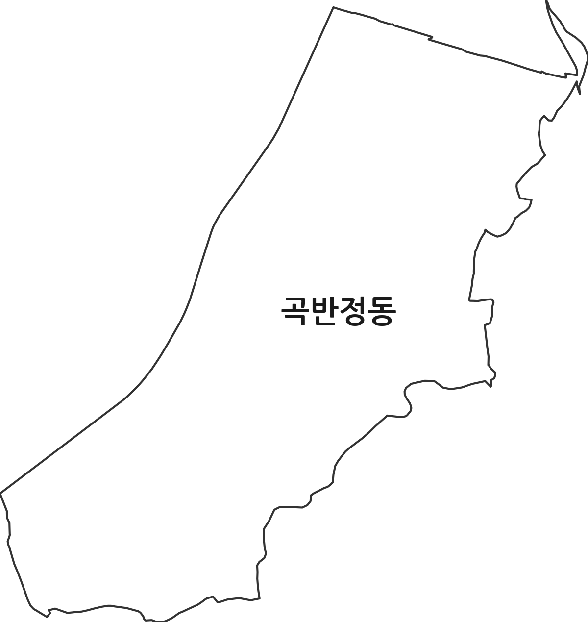 경기도 수원시 권선구 곡반정동 법정동 행정구역 경계 지도