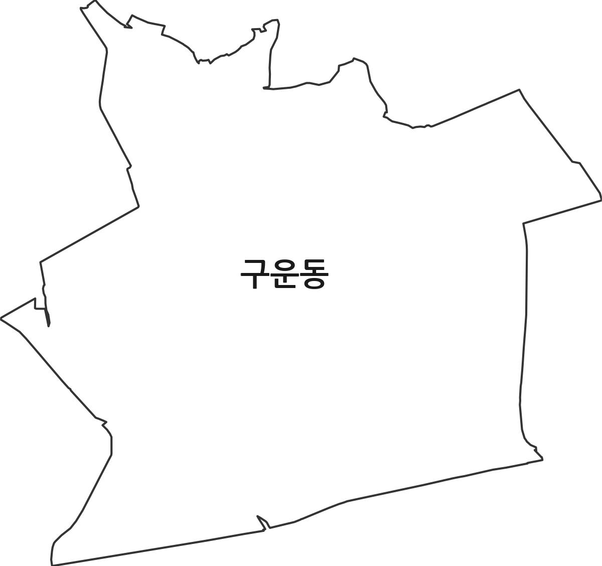 경기도 수원시 권선구 구운동 법정동 행정구역 경계 지도