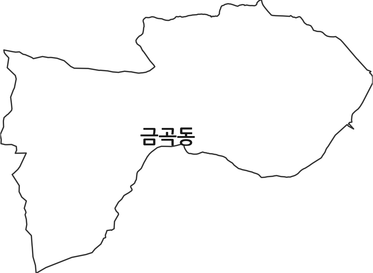 경기도 수원시 권선구 금곡동 법정동 행정구역 경계 지도