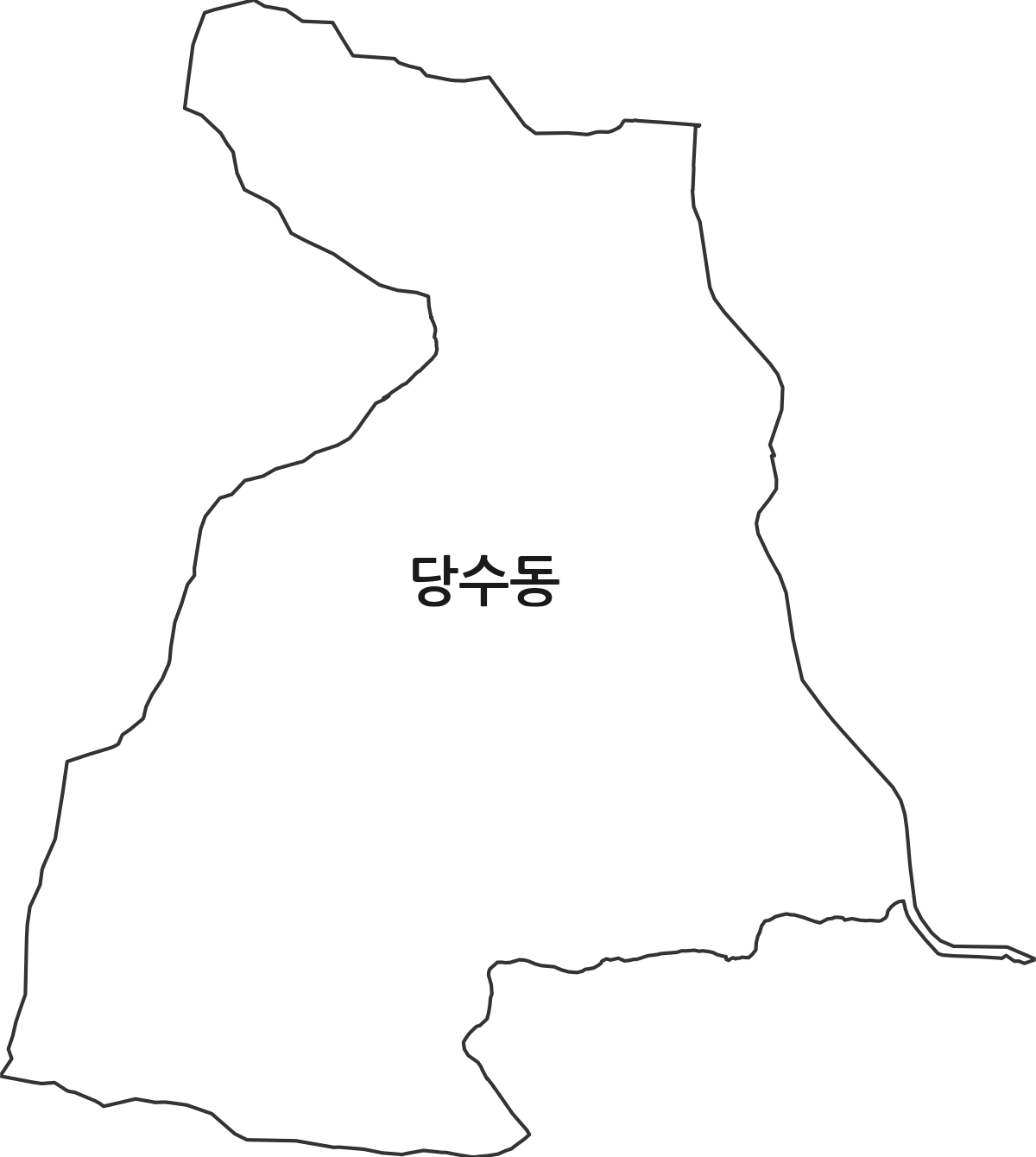 경기도 수원시 권선구 당수동 법정동 행정구역 경계 지도