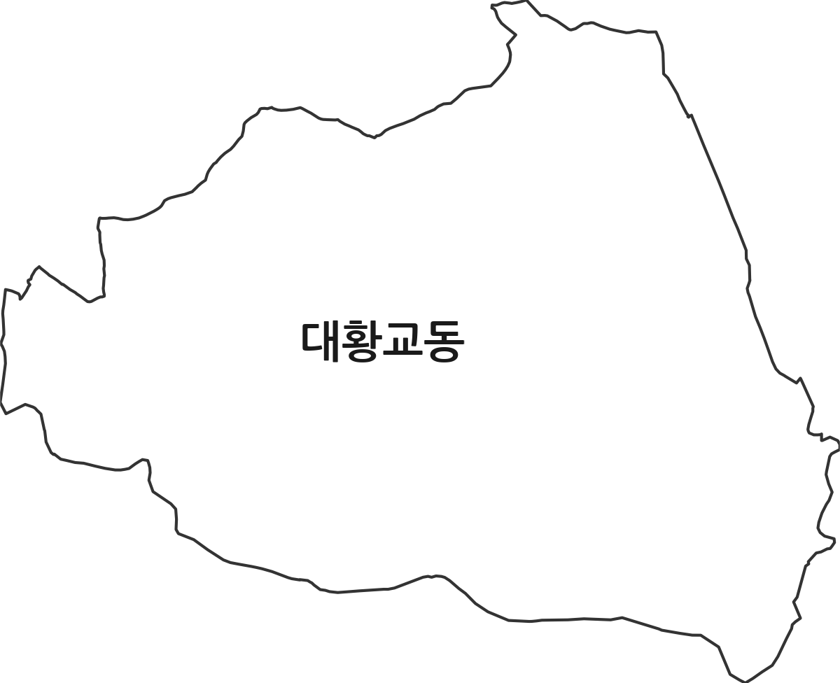경기도 수원시 권선구 대황교동 법정동 행정구역 경계 지도