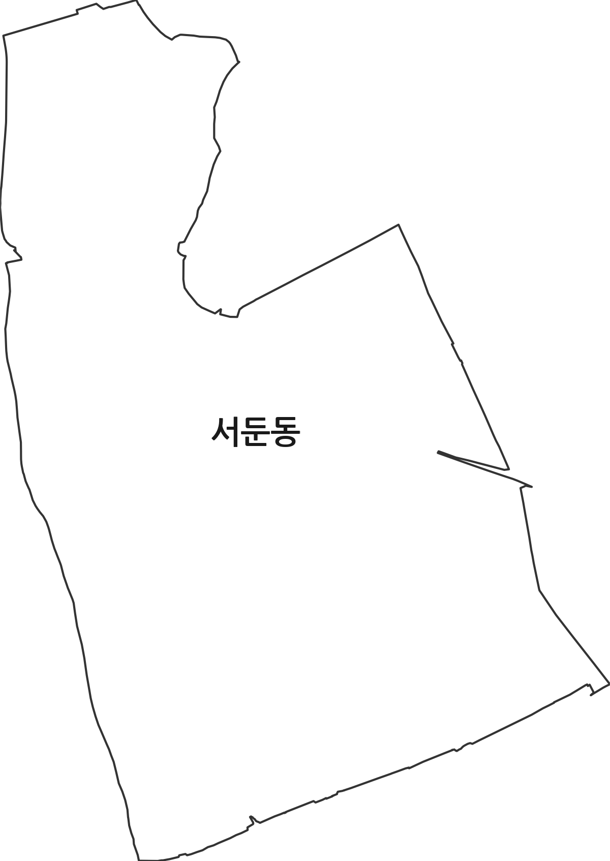 경기도 수원시 권선구 서둔동 법정동 행정구역 경계 지도