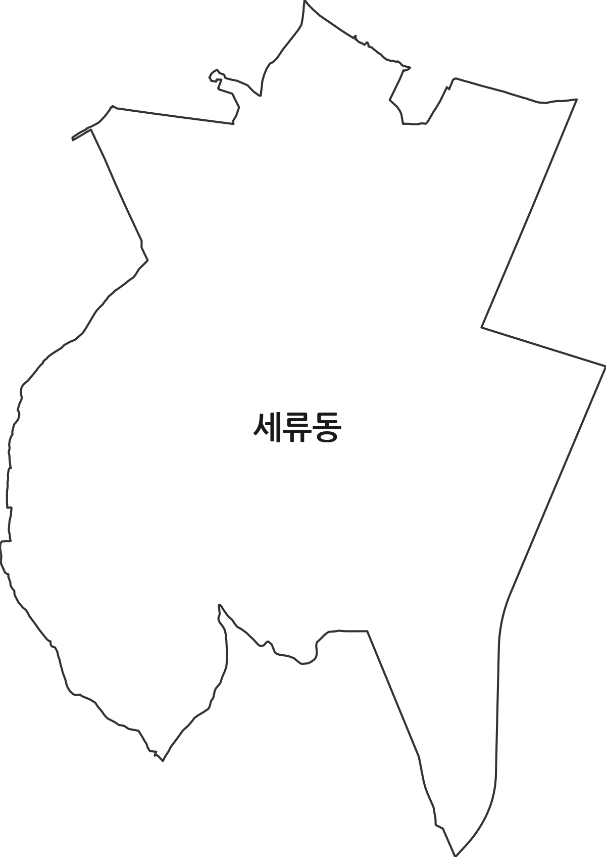 경기도 수원시 권선구 세류동 법정동 행정구역 경계 지도