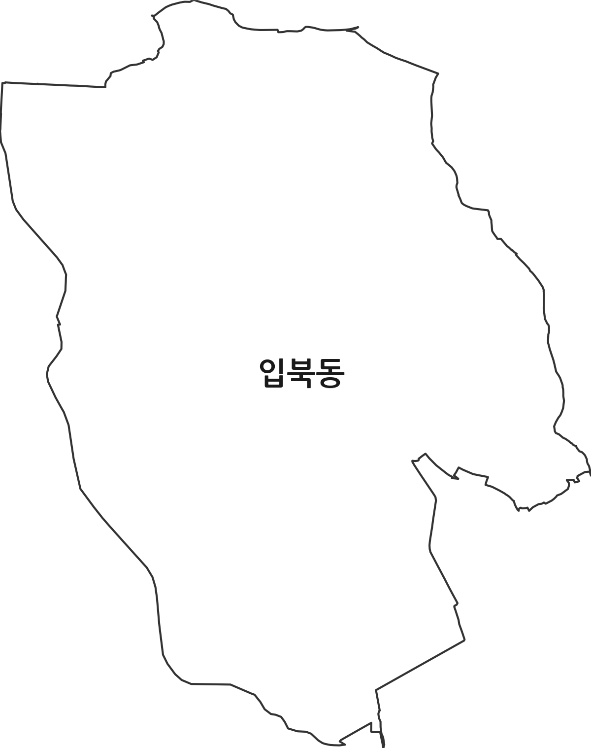 경기도 수원시 권선구 입북동 법정동 행정구역 경계 지도