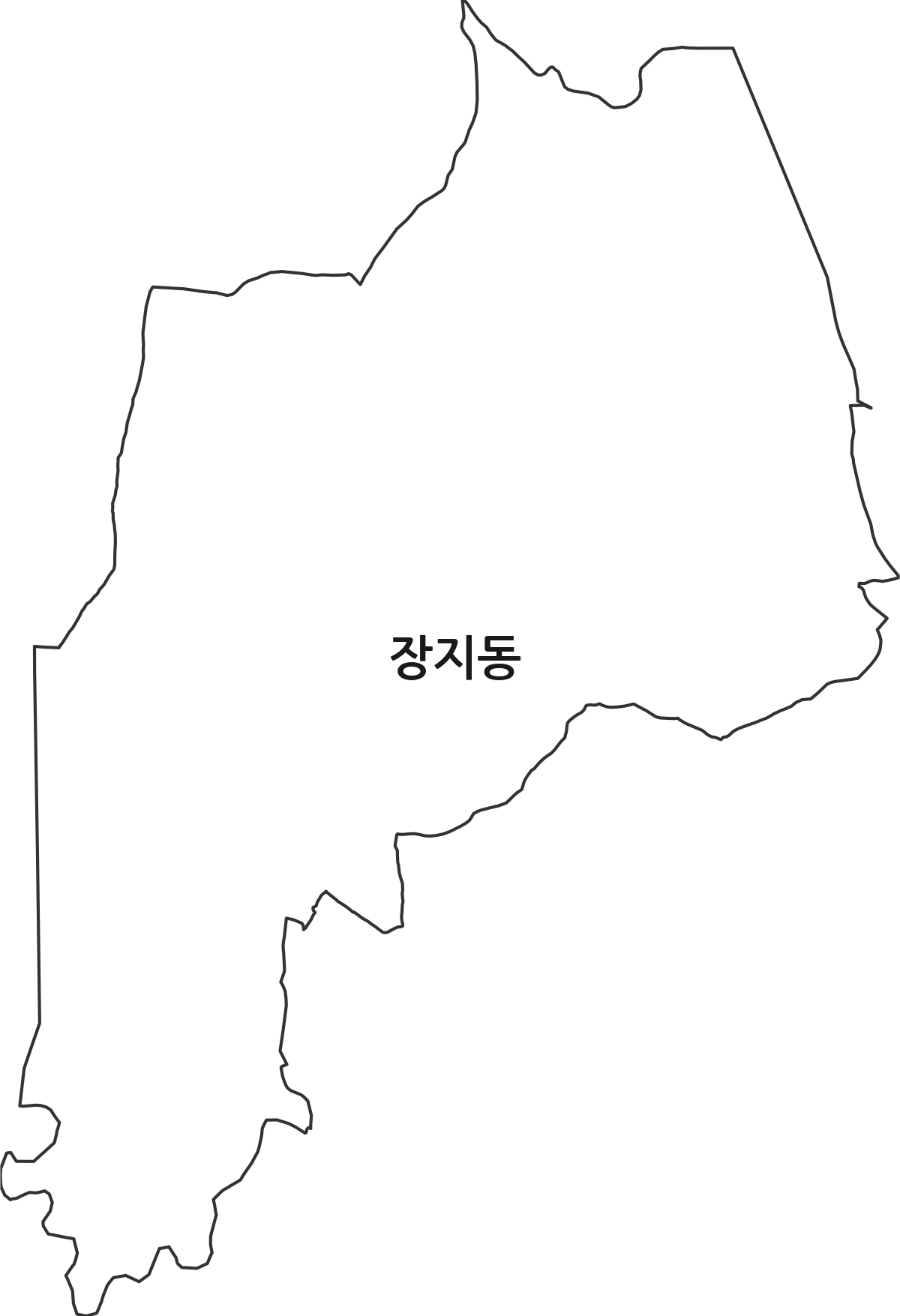 경기도 수원시 권선구 장지동 법정동 행정구역 경계 지도