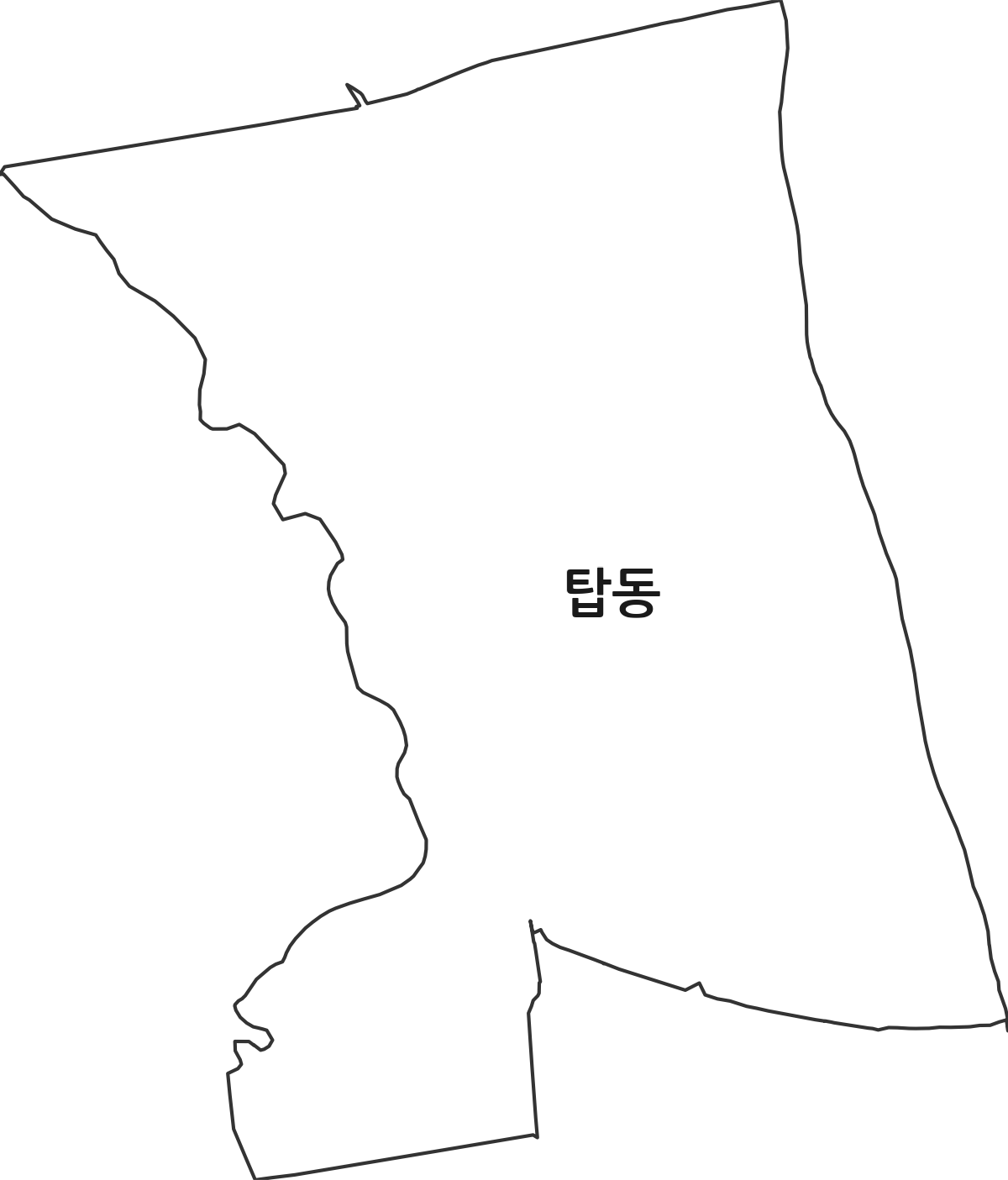 경기도 수원시 권선구 탑동 법정동 행정구역 경계 지도