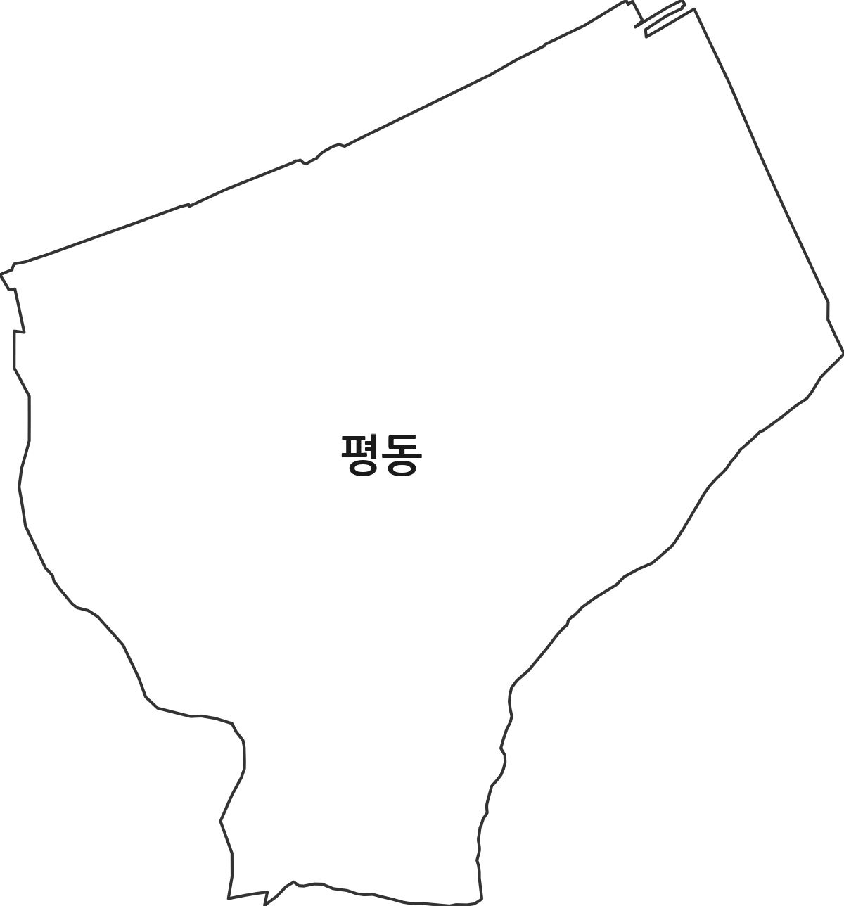 경기도 수원시 권선구 평동 법정동 행정구역 경계 지도