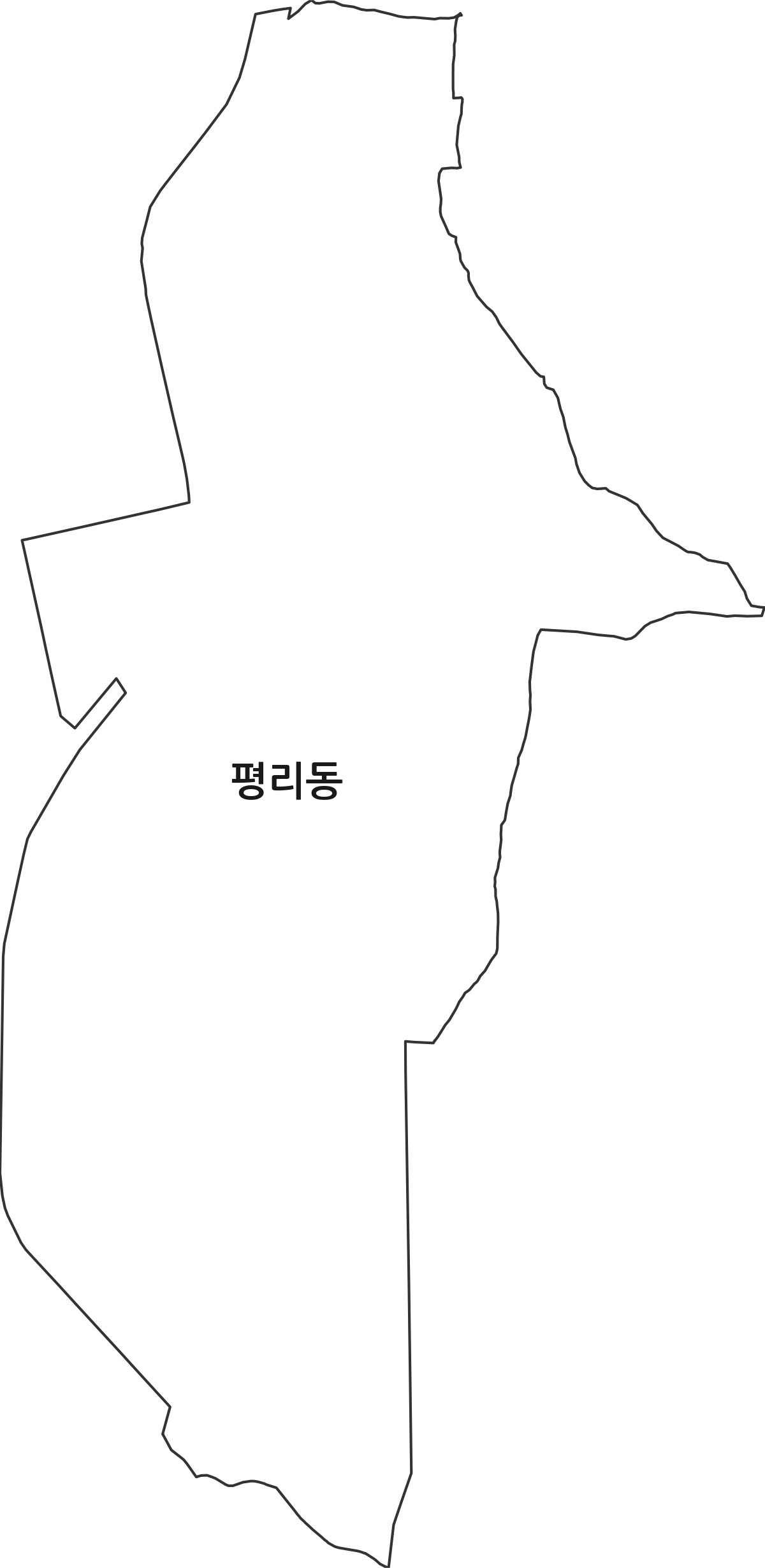 경기도 수원시 권선구 평리동 법정동 행정구역 경계 지도