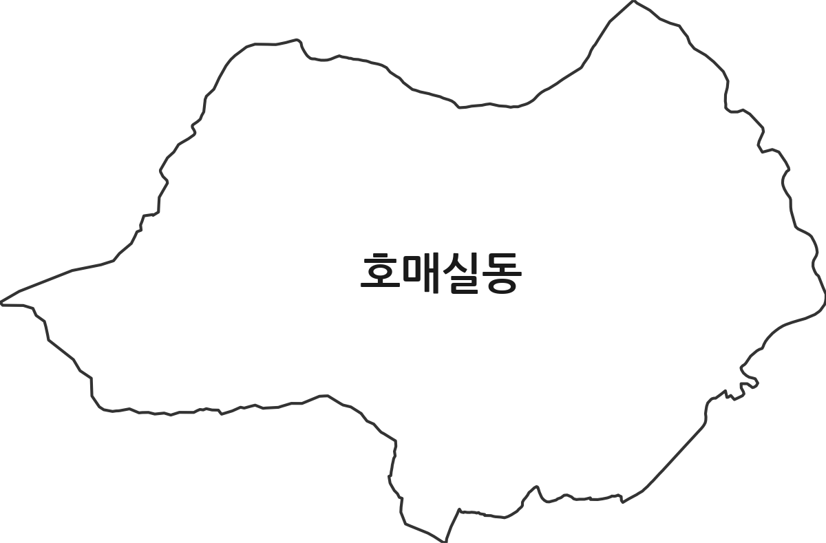 경기도 수원시 권선구 호매실동 법정동 행정구역 경계 지도