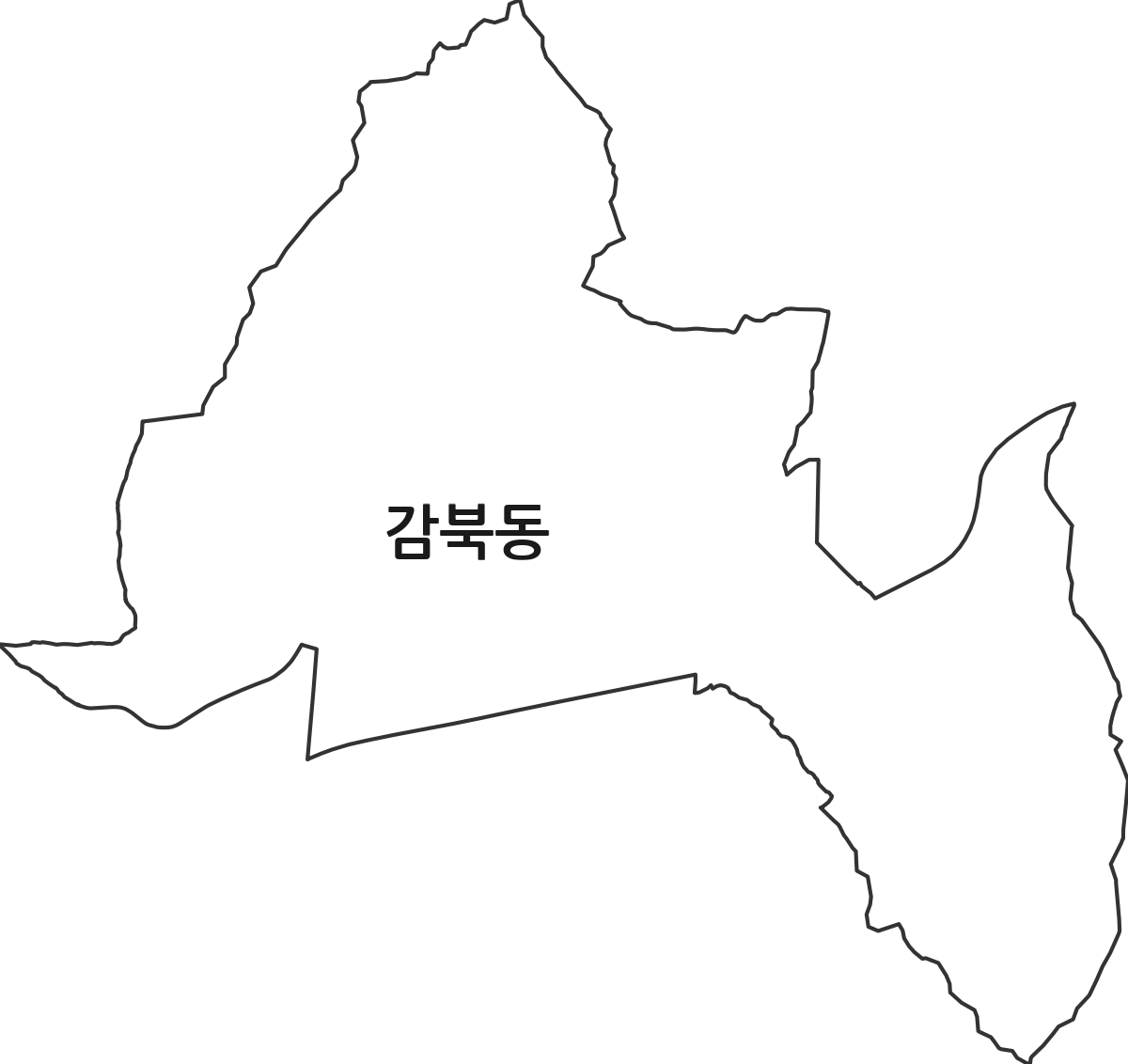 경기도 하남시 감북동 행정동 행정구역 경계 지도