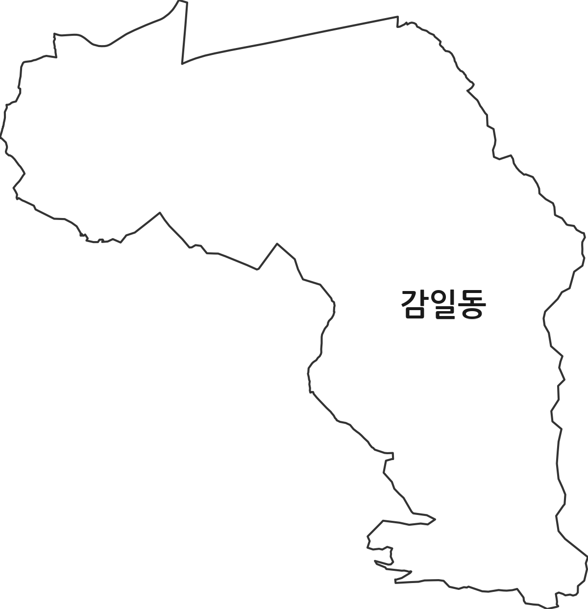 경기도 하남시 감일동 행정동 행정구역 경계 지도