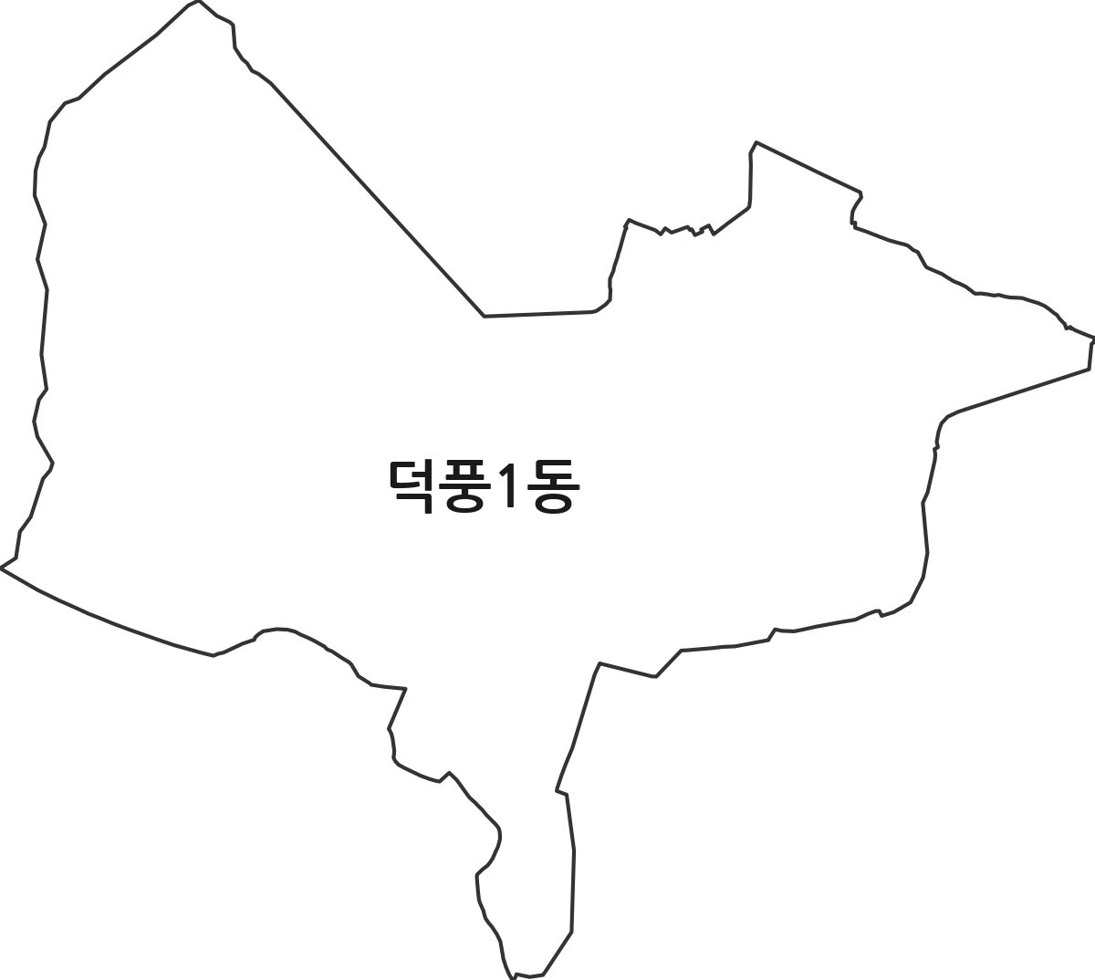 경기도 하남시 덕풍1동 행정동 행정구역 경계 지도
