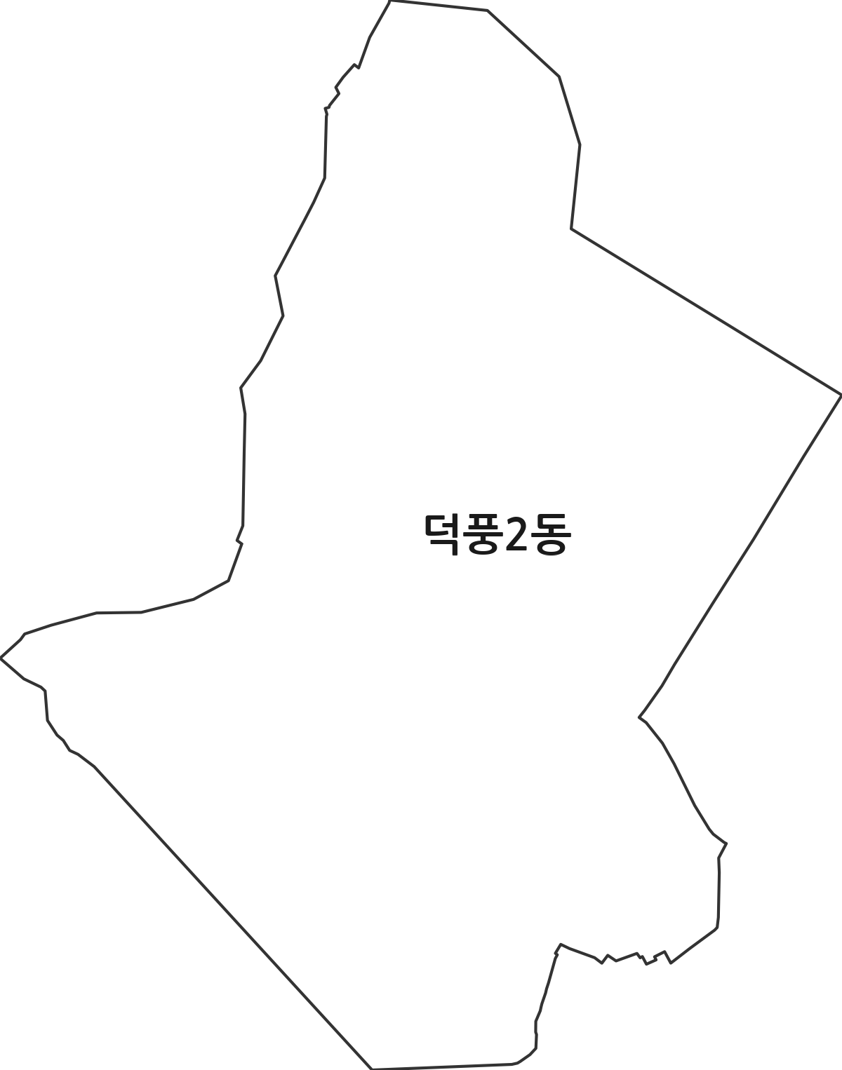 경기도 하남시 덕풍2동 행정동 행정구역 경계 지도