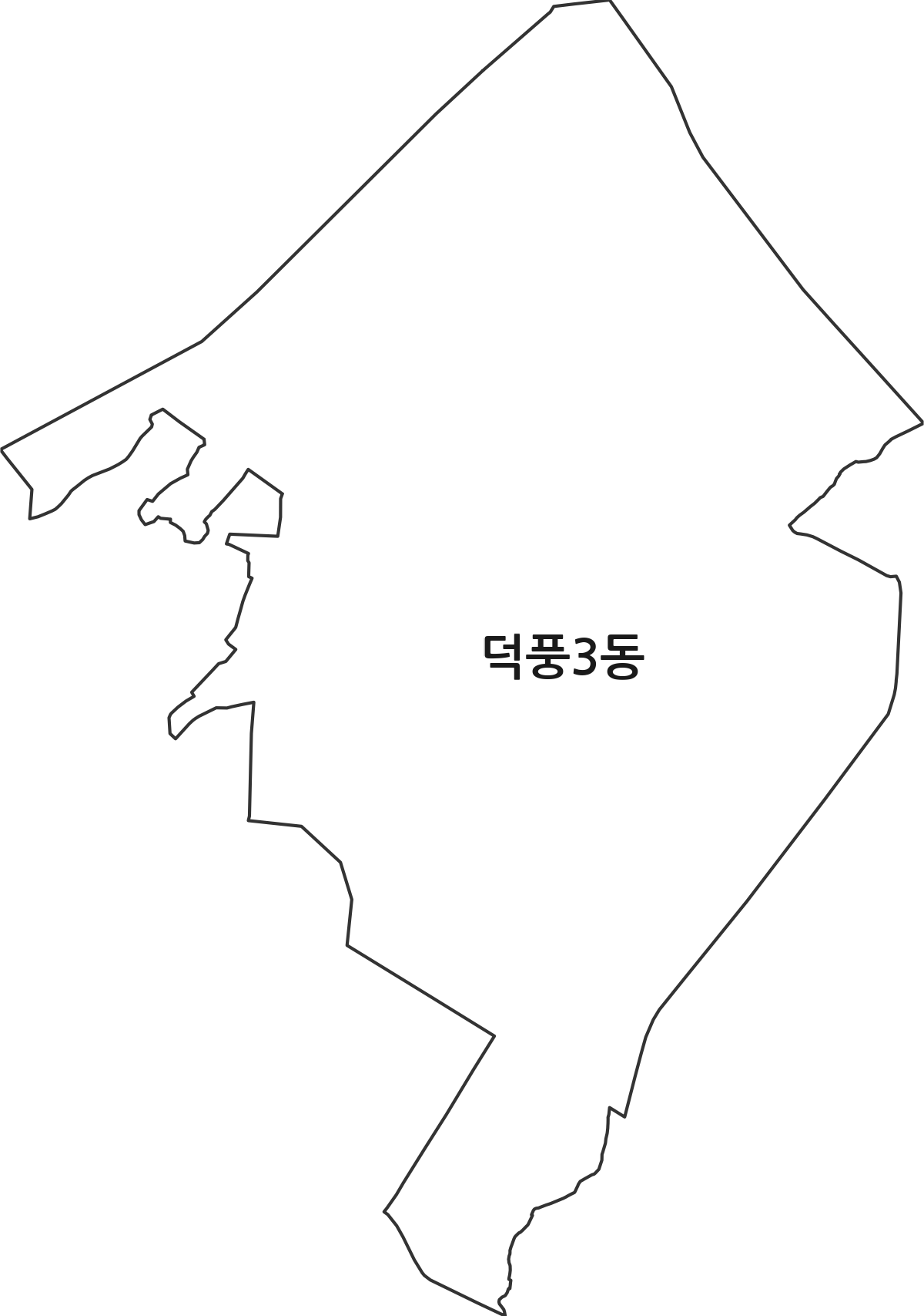 경기도 하남시 덕풍3동 행정동 행정구역 경계 지도