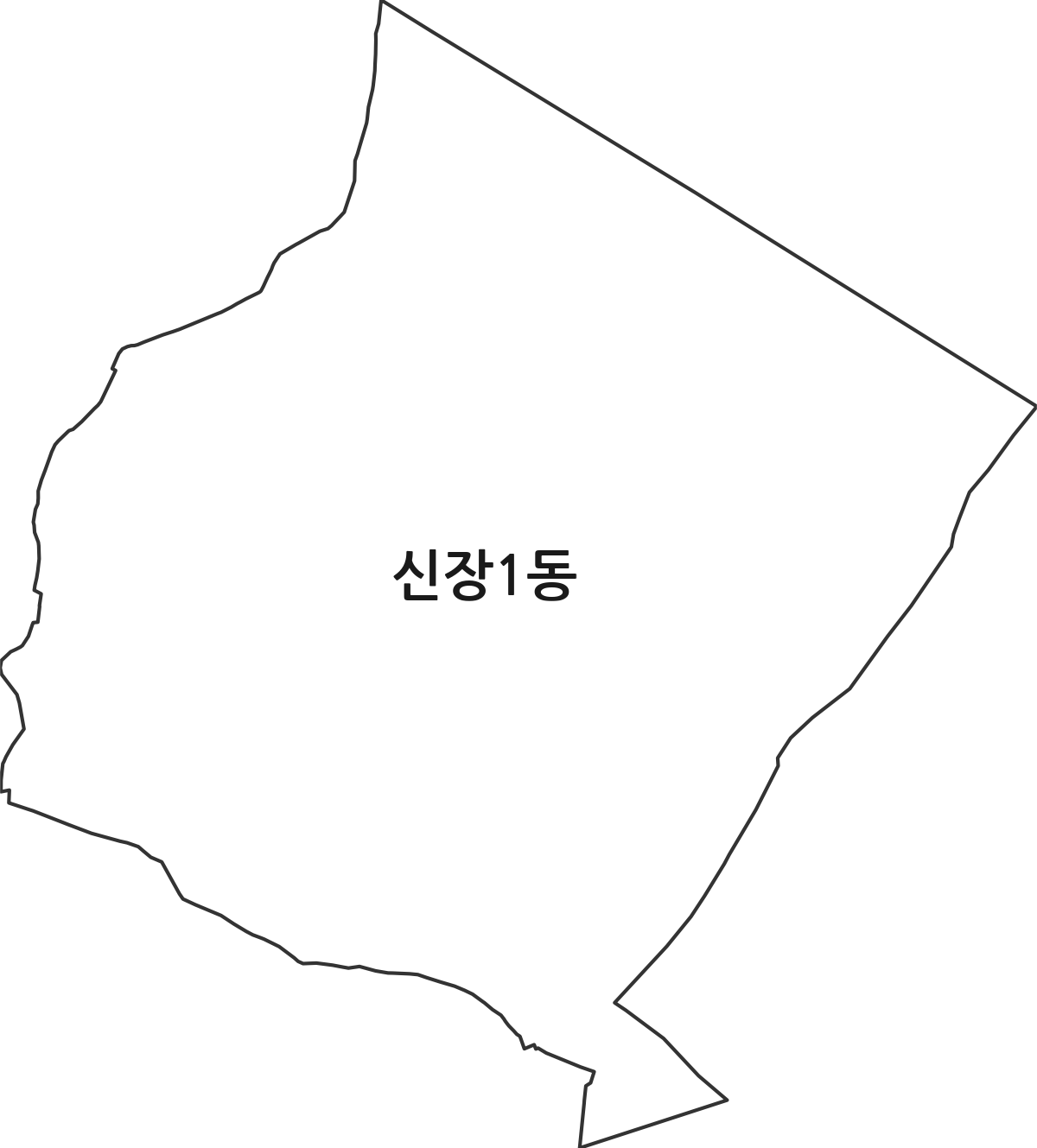 경기도 하남시 신장1동 행정동 행정구역 경계 지도
