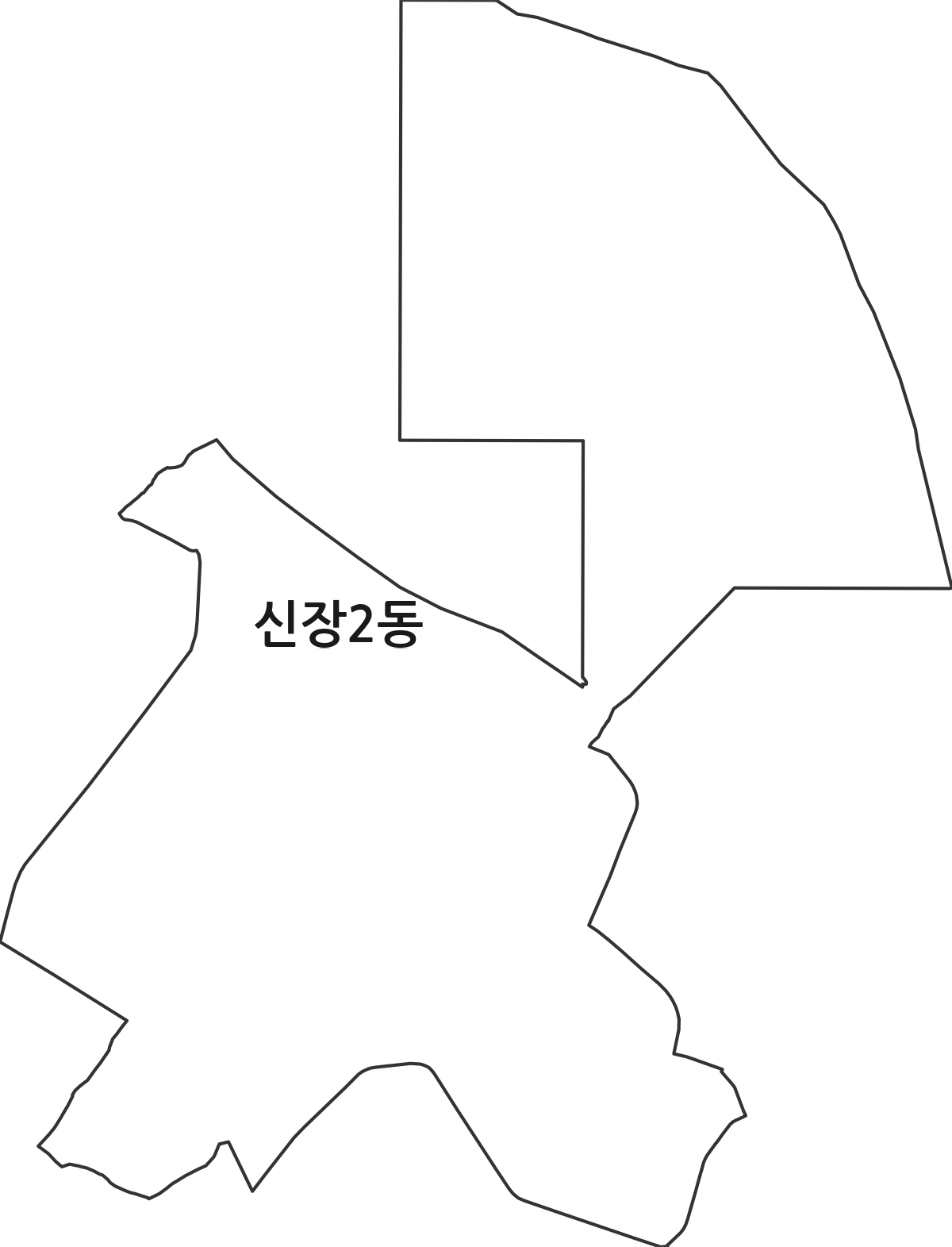 경기도 하남시 신장2동 행정동 행정구역 경계 지도