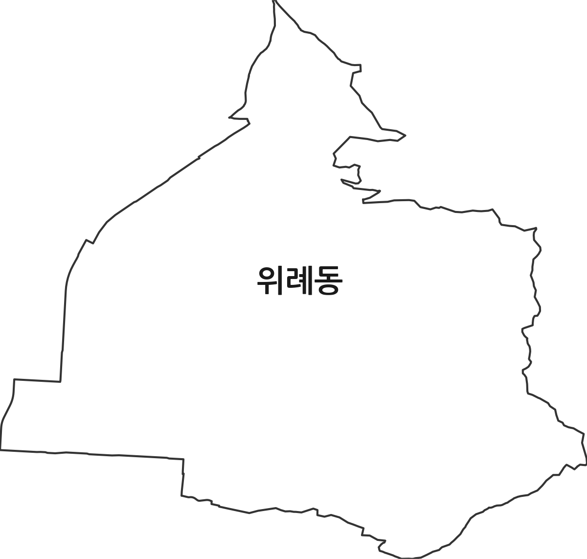 경기도 하남시 위례동 행정동 행정구역 경계 지도