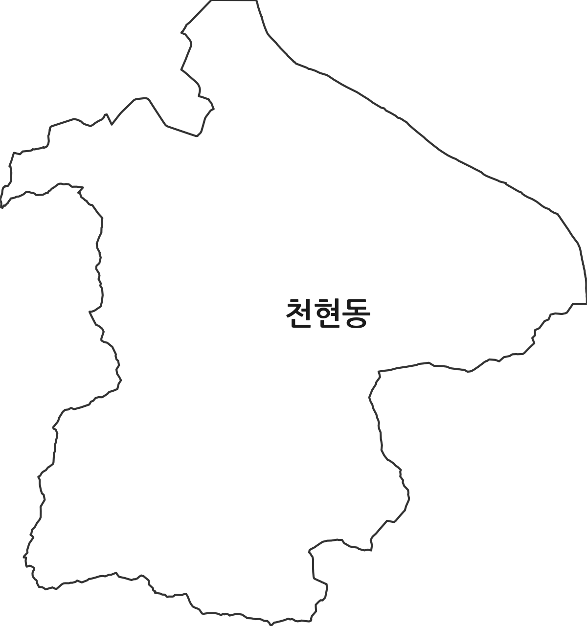 경기도 하남시 천현동 행정동 행정구역 경계 지도