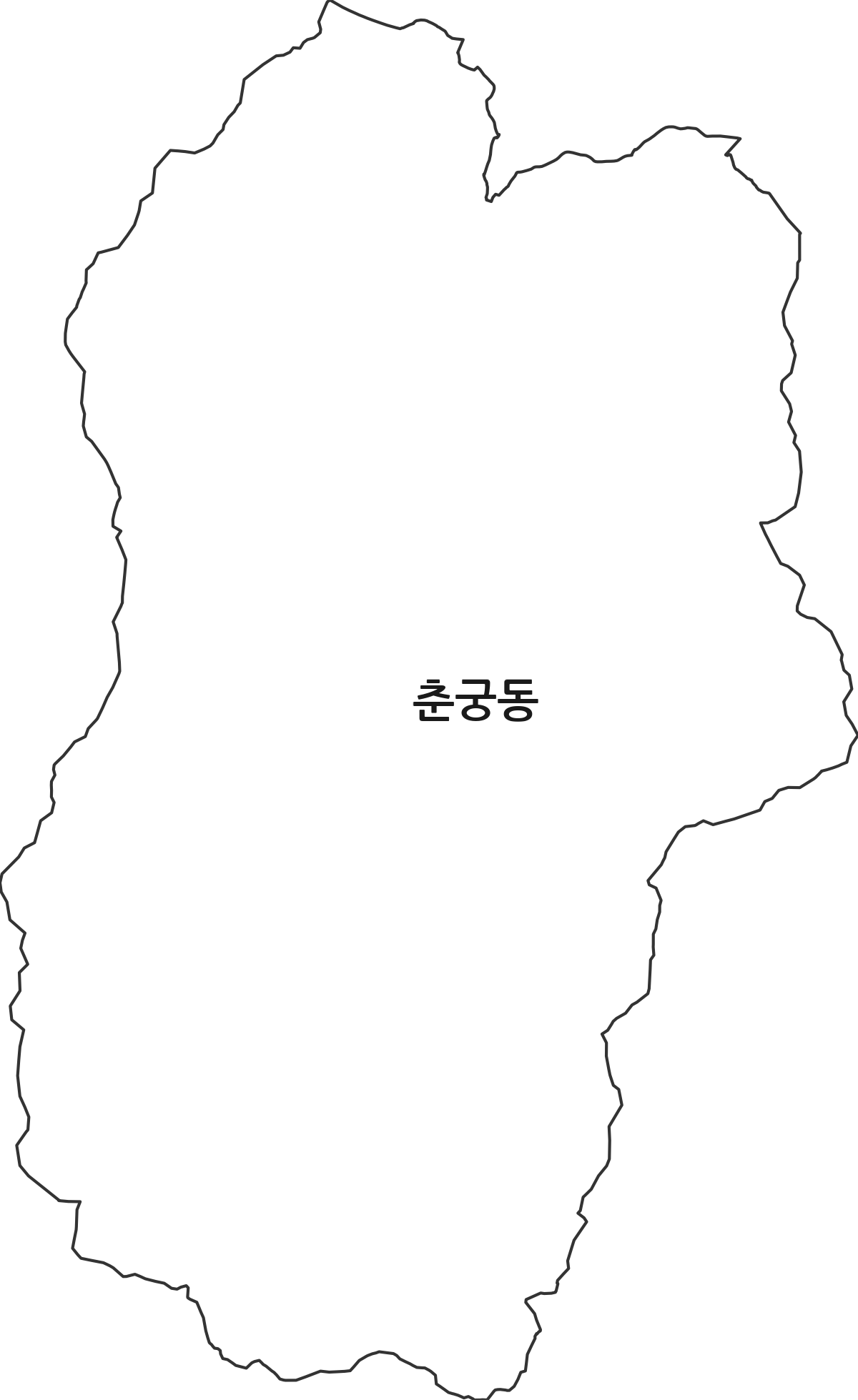 경기도 하남시 춘궁동 행정동 행정구역 경계 지도