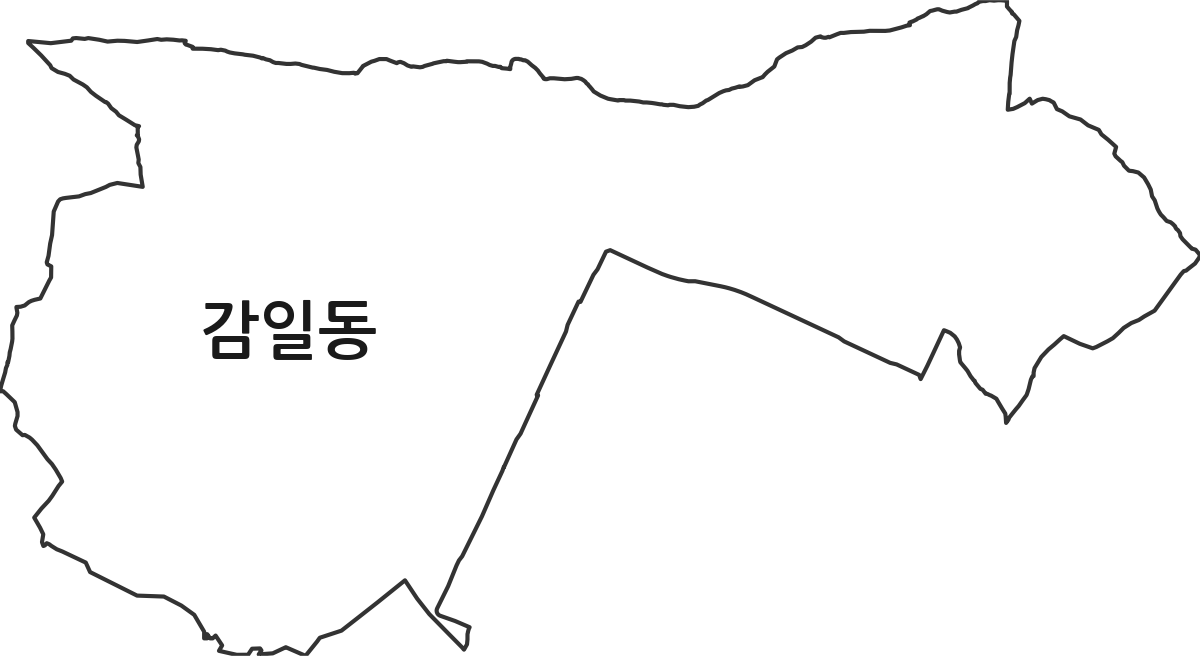 경기도 하남시 감일동 법정동 행정구역 경계 지도