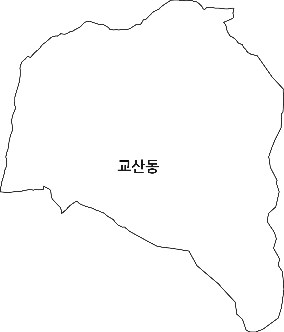 경기도 하남시 교산동 법정동 행정구역 경계 지도