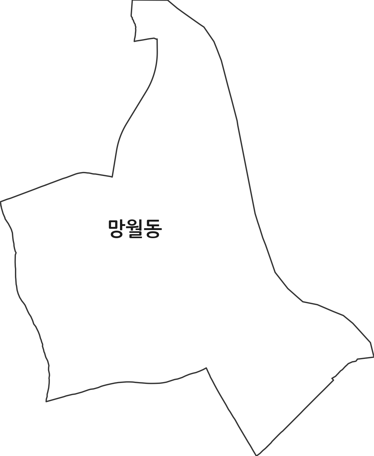 경기도 하남시 망월동 법정동 행정구역 경계 지도