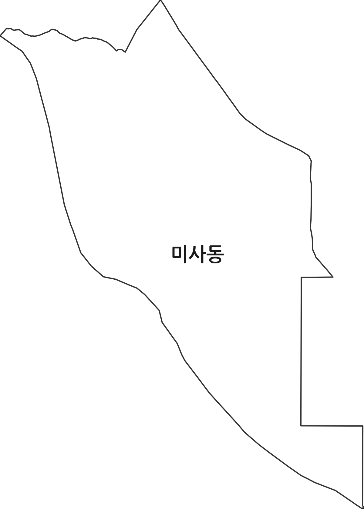 경기도 하남시 미사동 법정동 행정구역 경계 지도