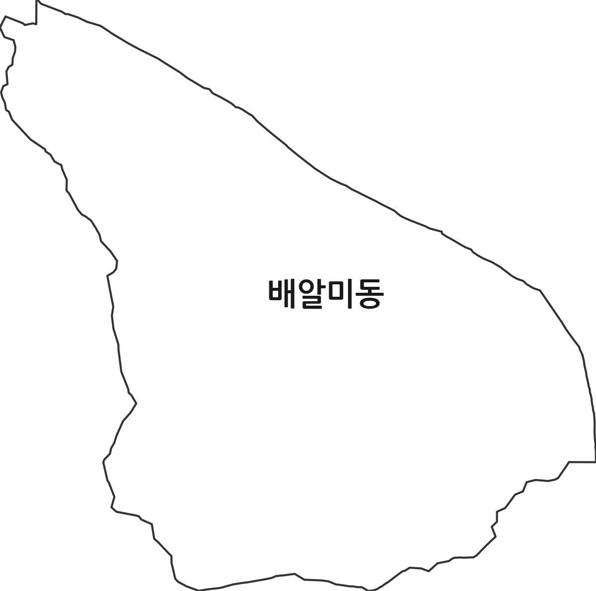 경기도 하남시 배알미동 법정동 행정구역 경계 지도