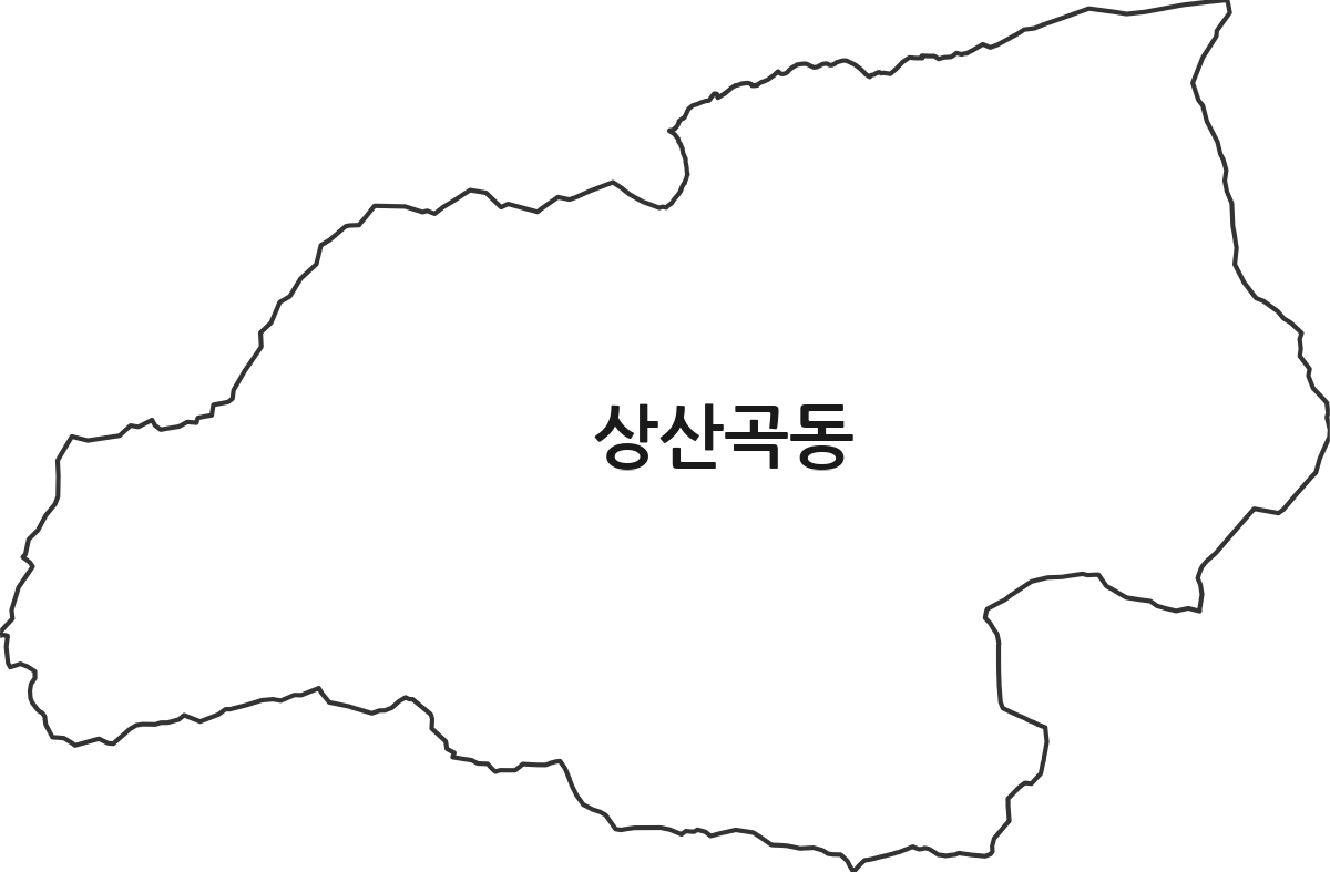 경기도 하남시 상산곡동 법정동 행정구역 경계 지도