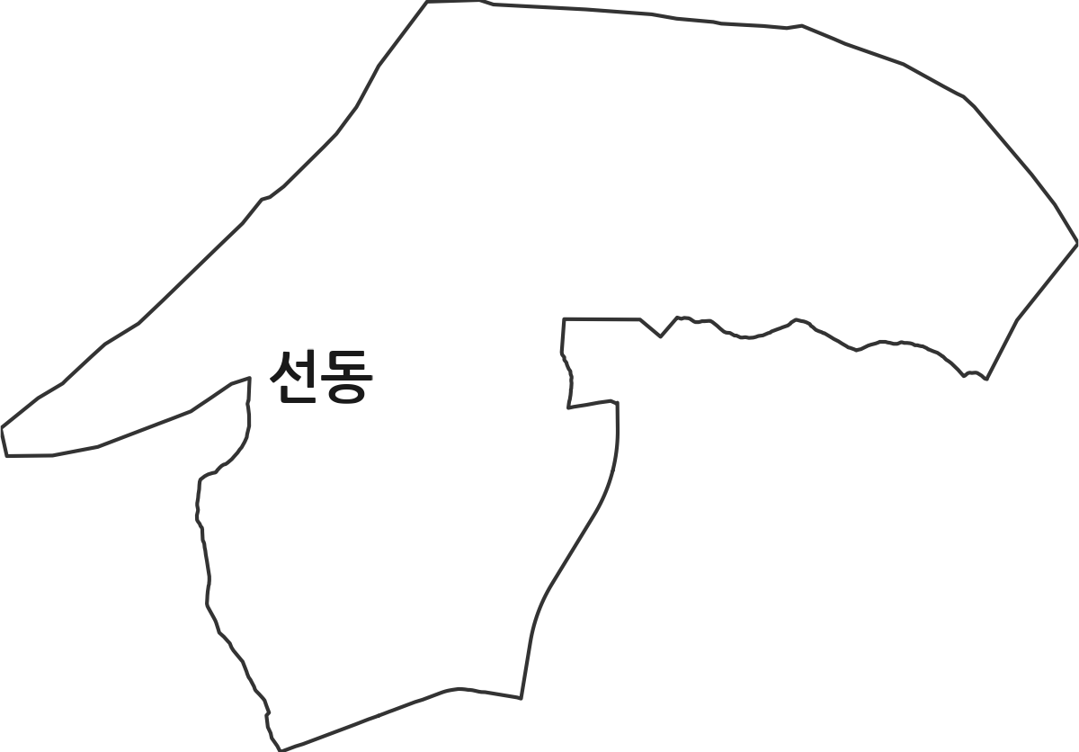 경기도 하남시 선동 법정동 행정구역 경계 지도