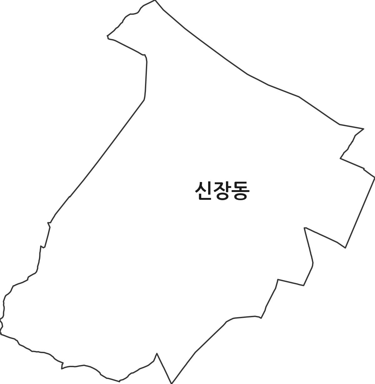 경기도 하남시 신장동 법정동 행정구역 경계 지도