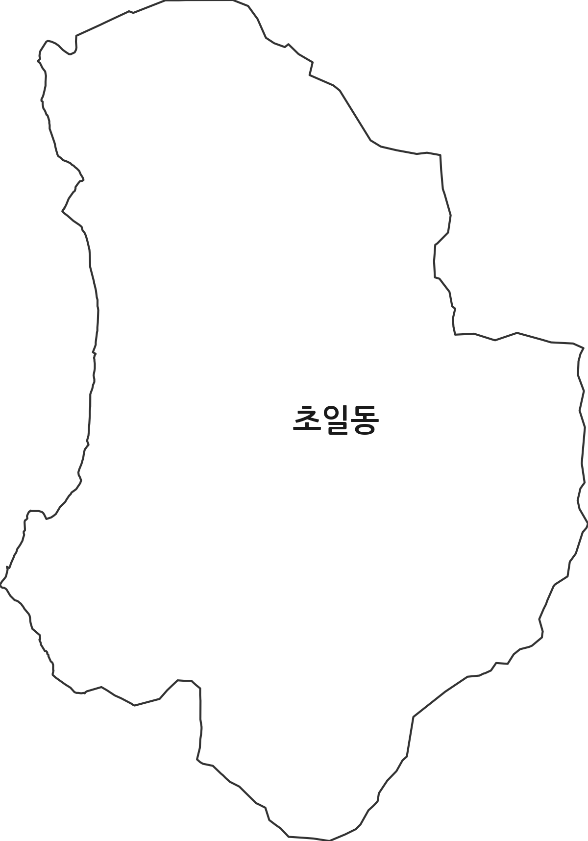 경기도 하남시 초일동 법정동 행정구역 경계 지도