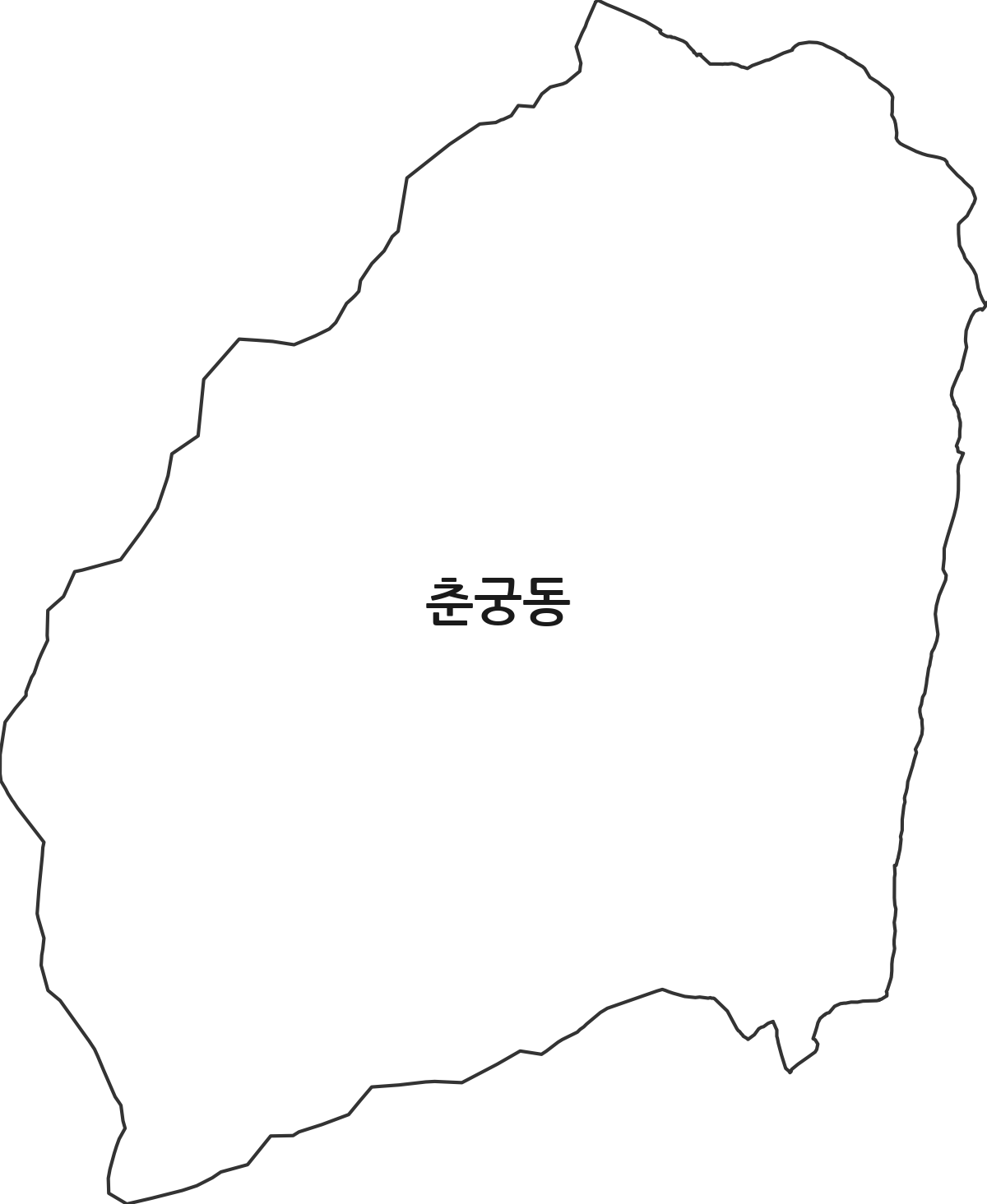 경기도 하남시 춘궁동 법정동 행정구역 경계 지도