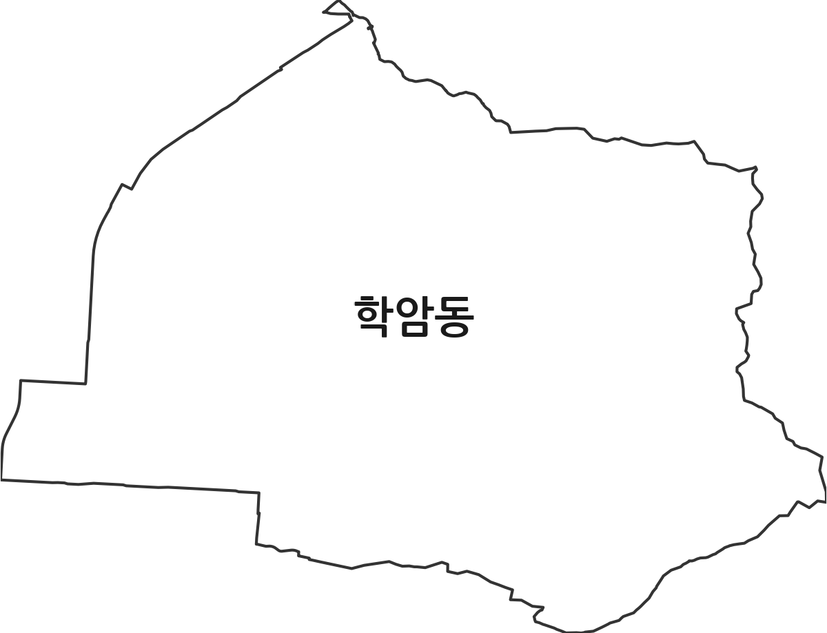 경기도 하남시 학암동 법정동 행정구역 경계 지도
