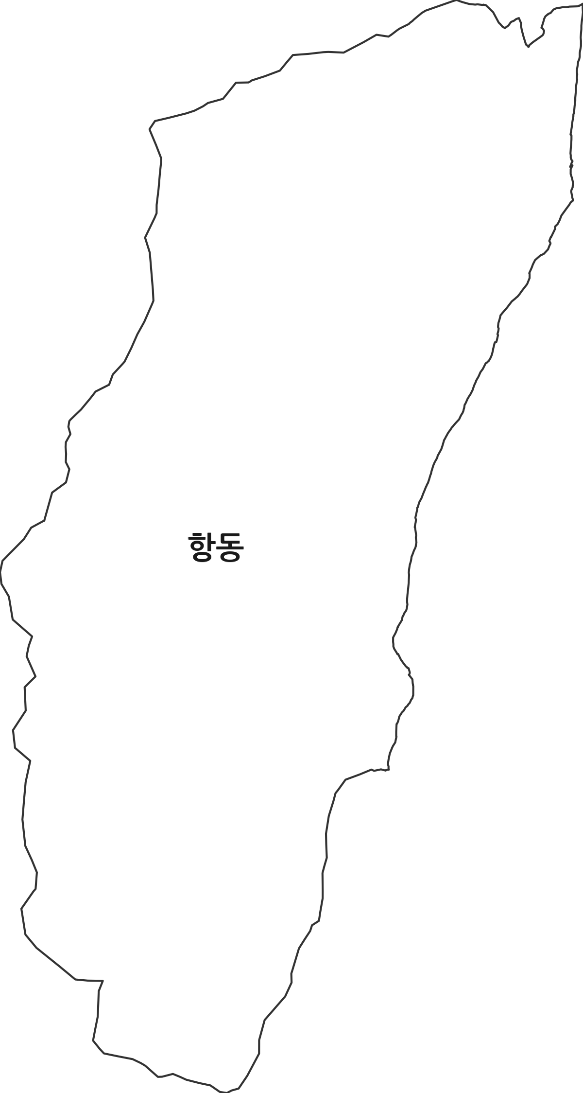 경기도 하남시 항동 법정동 행정구역 경계 지도