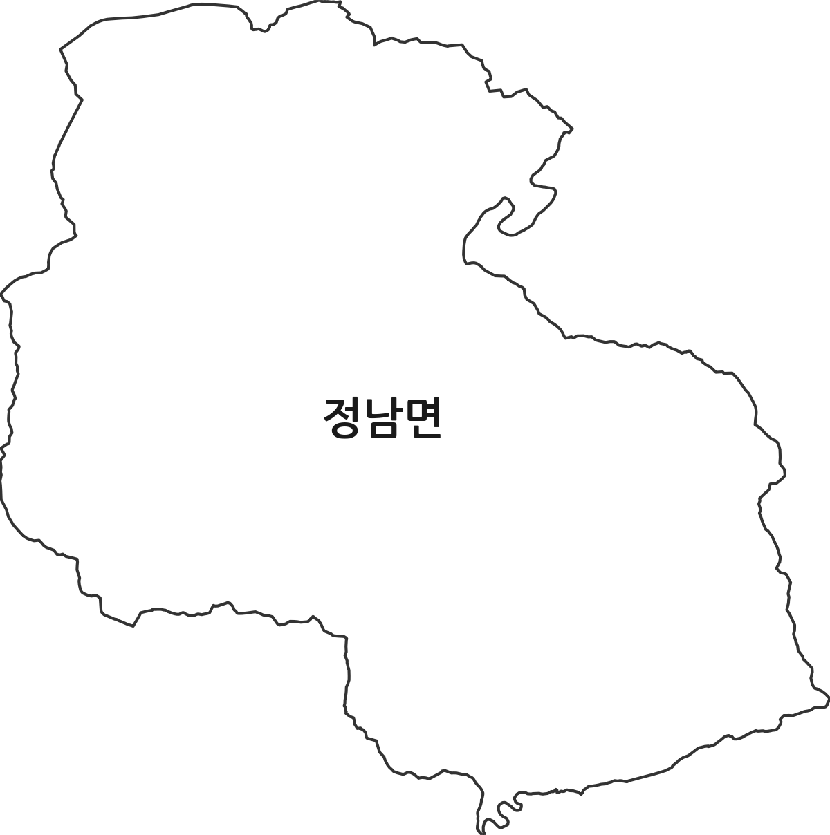 경기도 화성시 효행구 정남면 행정동 행정구역 경계 지도