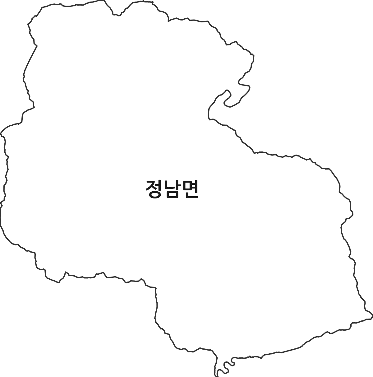 경기도 화성시 효행구 정남면 법정동 행정구역 경계 지도