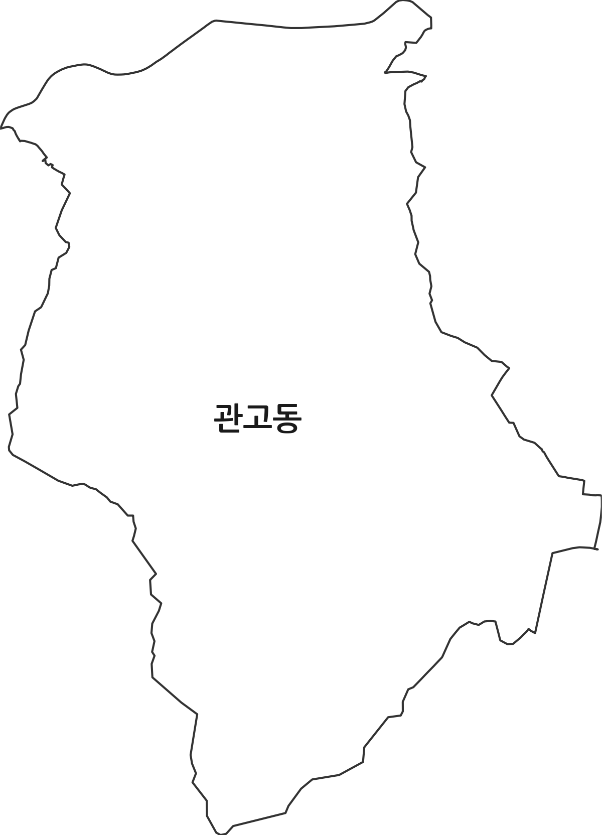 경기도 이천시 관고동 행정동 행정구역 경계 지도