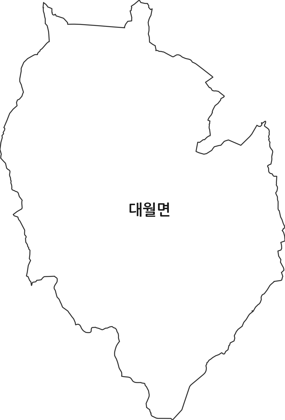 경기도 이천시 대월면 행정동 행정구역 경계 지도