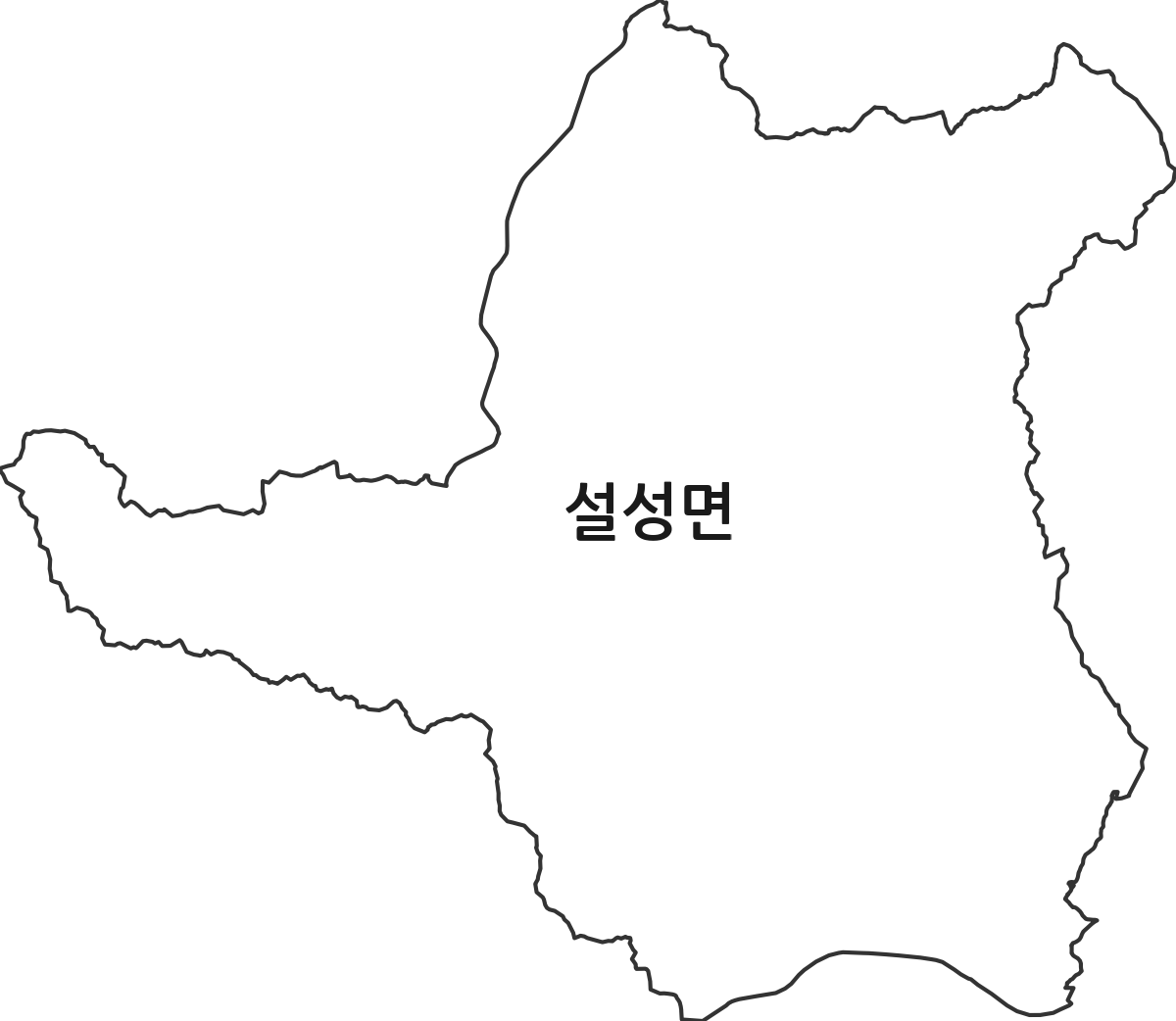 경기도 이천시 설성면 행정동 행정구역 경계 지도